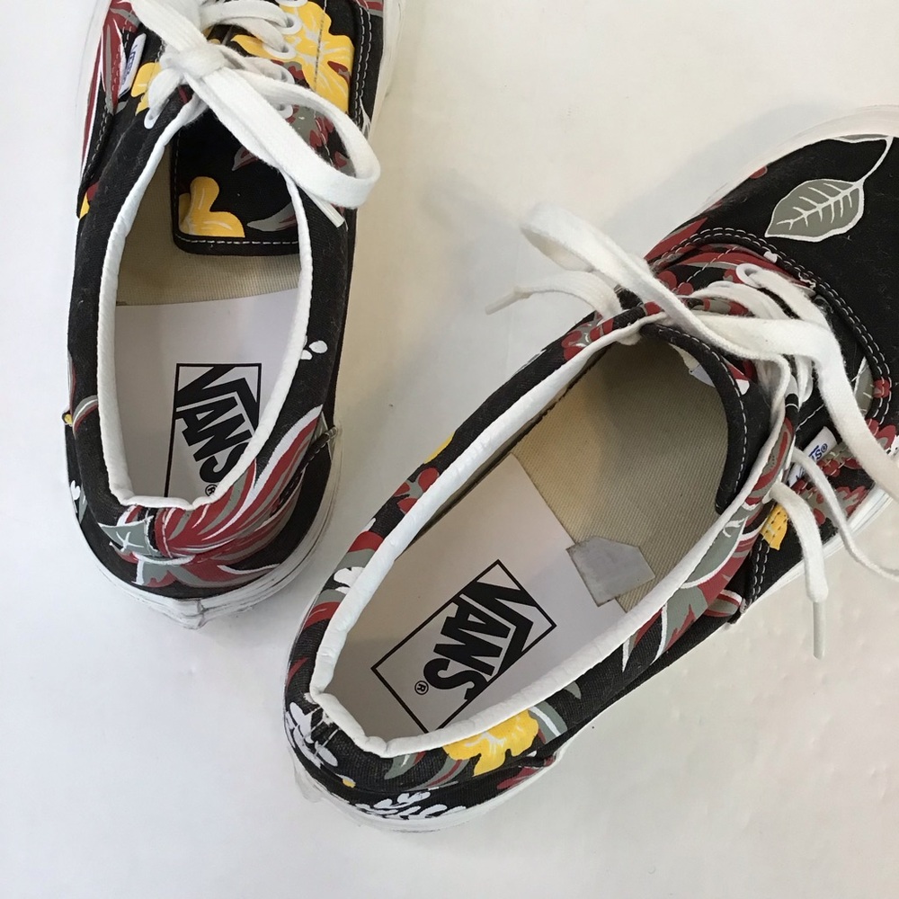 Vans Women's Style 95 Black Floral Canvas Sneakers with Yellow Accents 9.5 - Picture 8 of 8